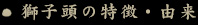 獅子頭の特徴・由来